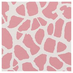 a pink and white giraffe print fabric