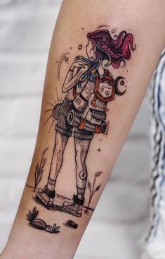 Hiking Tattoo, Tattoos For Lovers, Inspiration Tattoo, Female Tattoo Artists, Great Tattoos, Back Tattoos, Travel Tattoo, Unique Tattoos, A Tattoo