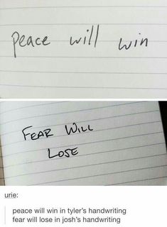 two pictures one with writing and the other with handwriting