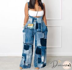 Product Name Sweet Jumpsuit Denim Plus Size Overalls Pants RS-858 Item NO. RS-858 Size 3XL, 2XL, XL, L, M, S Pattern Type Print Style Street Pant Style Flare Pants, Overalls Season Winter Fit Type Loose Waist Type Mid Front Style Flat Pants Length Full Length Weight 0.44kg = 0.9700 lb = 15.5205 oz Category Bottoms Pants Creation Time 2020-12-10 Summer Denim Patchwork Pants, Medium Wash Patchwork Pants For Summer, Casual Denim Patchwork Pants, Summer Denim Pants With Patchwork, Summer Patchwork Denim Pants, Casual Fitted Jumpsuits And Rompers With Long Pants, Casual Fitted Jumpsuits And Rompers, Casual Fitted Overall Pants, Casual Fitted Overalls