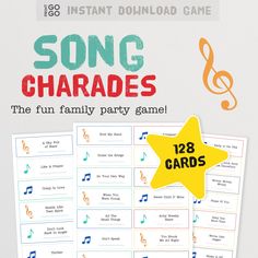 song charides the fun family party game with free printables and music notes