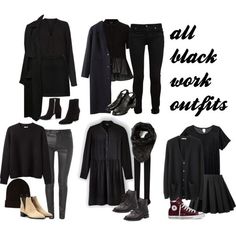 requested allblack work outfits Black work outfit, All black outfit Cosmetology Clothes, Black Outfits For Work, Hairstylist Lifestyle, Cosmetologist Outfit, Cosmetology Outfits, Salon Outfits, All Black Outfit For Work, Black Work Outfit, Hairstylist Fashion