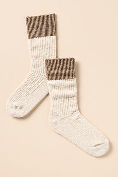 Cotton, polyester, spandex Imported | Colorblock Socks by Le Bon Shoppe in White, Women's, Polyester/Cotton/Spandex at Anthropologie 50 Fashion, Cotton Spandex, Polyester Spandex, Color Coding, Women's Accessories, Color Blocking, Anthropologie, Socks, Spandex