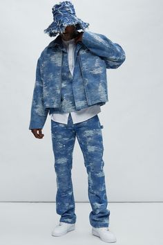 All Blue Outfit, Vest Outfits Men, Denim Diy Clothes, Gender Fluid Fashion, Streetwear Outfit Ideas, Black Men Fashion Casual, 90s Hip Hop Fashion, Black Men Street Fashion, Men Street Fashion