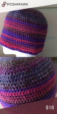 Beanie wear crochet hat Purple pink tones. Crochet beanie hat, full bodied. Handmade. 051616 Beanie boutique Accessories Hats Crochet Beanie Hat, Women's Beanie, Boutique Accessories, Crochet Beanie, Pink Tone, Crochet Hat, Beanie Hat, Beanie Hats, Accessories Hats