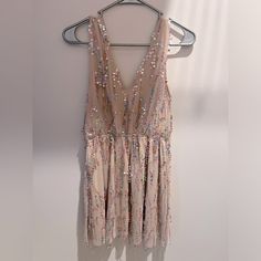 Southern Fried Chics Fringe Dress- Never Worn- Iradecent Sequin Strings - V-Neck Dress - Great For A Country Concert! Sequin V-neck Summer Dress, Pink Sequined V-neck Mini Dress, Spring Cocktail V-neck Dress With Sequins, Country Concert, Country Concerts, Fringe Dress, Chic Dress, V Neck Dress, Neck Dress