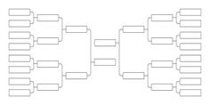 a blank tournament bracket is shown in black and white