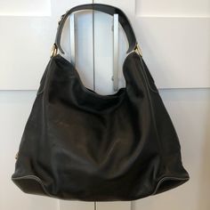 Cole Haan Black Leather Hobo Bag. Bridle Style Shoulder Strap. Full Lines With Multiple Zipper Compartments. Excellent Condition. Cole Haan Woven Leather Bag, Jeweled Bag, Woven Leather Bag, Straw Handbags, Brown Leather Shoulder Bag, Gold Handbags, Brown Shoulder Bag, Pink Handbags, Leather Hobo Bag