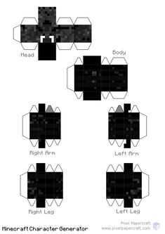 the instructions for how to make an origami character from minecraft creeper