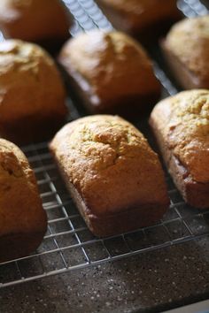 freshly baked muffins cooling on a wire rack