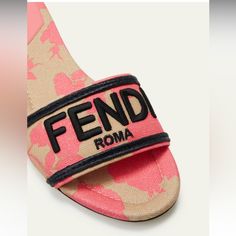 Fendi Floral Canvas Logo Slide Sandals 38.5 Brand New, Never Worn! Floral Canvas, Fendi Shoes, Slide Sandals, Women's Shoes Sandals, Shoes Sandals, Fendi, Black Pink, Women Shoes, Sandals