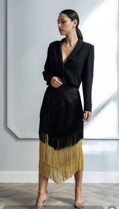 Fringe Outfit, Tulle Skirts Outfit, Fringe Clothing, Fringe Fashion, Indian Designer Outfits, Beyond Words, Fashion Design Clothes, 90s Fashion, Modest Fashion