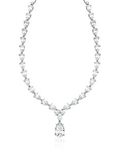 Buy Classic Pear Tennis Necklace Finished in Pure Platinum for only $480.00 at CRISLU! Affordable Fine Jewelry, Bridal Diamond Necklace, Platinum Bracelet, Drop Pendant Necklace, Cubic Zirconia Jewelry, Eco Friendly Jewelry, Tennis Necklace, Blue Quartz, Drop Pendant