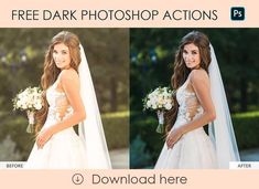 two pictures of a woman in wedding dress and the same photo is being used to make an image