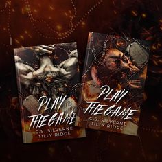 two book covers for play the game with an image of a man's torso