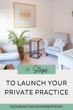 10 Steps to Launch Your Private Practice | Krysteena Wilson | TIP: You don’t need to be a business-guru to build a successful private practice! You also don’t need to be an extrovert, tech-wizard, or have thousands of dollars to invest in your business to get started... All you need is a little guidance, belief in yourself, and willingness to take it one step at a time. Follow these 10 steps to get your practice off the ground today! Belief In Yourself, One Step At A Time, Private Practice, All You Need Is, Get Started, Product Launch, Building, 10 Things