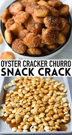 oyster cracker churro snack is an easy snack for kids and adults to make