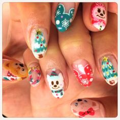 Snowman Milk And Cookies For Santa, Disney Christmas Nails, Christmas Eve Plate, Disney Acrylic Nails, Minnie Mouse Nails, Duffy The Disney Bear, Disney Bear, Cookies For Santa, Milk And Cookies