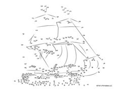 the ship is depicted in this dot to dot drawing