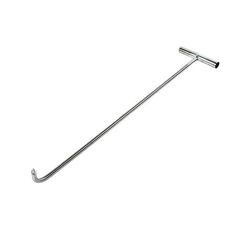 a metal hook on a white background