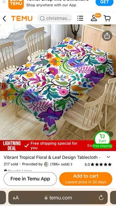 an image of a table cloth on the app