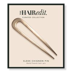 Sleek Chignon French Hair Pin - SLEEK CHIGNON PIN GOLDFeaturesLustrous soft gold metal finish colorChic modern designEasy-to-use hair accessory glides effortlessly Smooth finish glides into hair - Sleek Chignon French Hair Pin Sleek Chignon, Chignon Pin, Chic Bun, French Hair Pin, Hair Challenge, Garden On A Hill, Pin Up Hair, French Hair, Gold Hair