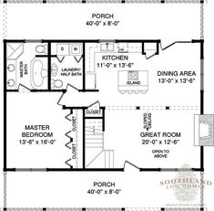 the floor plan for a small house with two bedroom and an attached bathroom, along with a