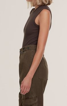 Sutton V Back Bodysuit - French Press Brown - house of lolo Back Tuck, Deep Brown, V Cut, V Cuts, French Press, High Neckline, Deep V, Inside Out, Black Jeans