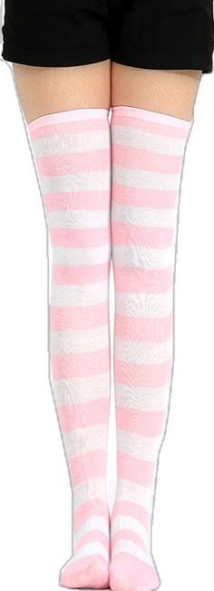 Cute Knee-high Stretch Socks, Cute Stretch Knee-high Socks, Pink Footless Stockings, Cute Stretch Knee-high Stockings, Casual Pink Thigh High Hosiery, Casual Pink Thigh-high Legwear, Cute Pink Stretch Hosiery, Casual Pink Footless Tights, Cute Pink Thigh High Socks