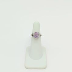 Beautiful light purple 3.53 ct. spinel cushion with 0.84 ct. good quality white diamond rounds.  Handmade in platinum.  Ring size 4.25.  Metal: Platinum Stone: Diamond,Spinel Stone Cut: Cushion Cut  Dimensions reference the ring size and are not specific to the ring itself. Exact ring dimensions are not provided. Please reach in the seller Q&A for questions. Spinel Stone, Diamond Cocktail Ring, Diamond Cocktail Rings, Platinum Ring, Stone Cuts, Beautiful Lights, Cocktail Ring, Cushion Cut, Cocktail Rings