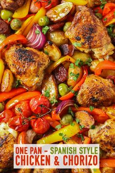 one pan spanish style chicken and chorizo