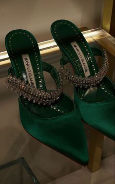 Fancy Heels, Heels Aesthetic, Green Heels, Heels Classy