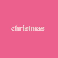 a pink background with the word christmas written in white letters on top of it,