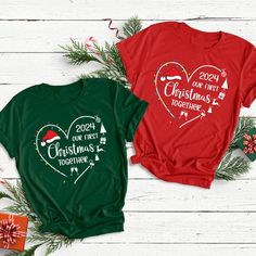 Our First Christmas Couple Shirts, Funny Christmas Shirt Set, Couples Matching Christmas Tshirts, Matching Couple Pajamas Shirt How to Order * Select the shirt size & color. * Add your text/personalization request (Optional) * Select the quantity. * Please click the "Proceed to Check Out" button Size and Color * Unisex T-shirt * Choose your shirt size and color from Drop down menus * Runs true to size "The price includes one side of printing. Please extra 4.99$ for printing two side" Material * Matching Family T Shirts, Cookie Shirt, Baker Shirts, Santa Shirt, Womens Christmas Shirts, New Years Shirts, Merry Christmas Shirts, Winter Shirts, Funny Christmas Shirts