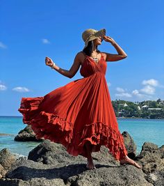 Orange Dress Long, Long Orange Dress, Orange Sun Dress, Orange Boho Dress, Orange Clothes, Orange Sundress, Orange Dress Summer, Hippie Aesthetic, Orange Maxi Dress