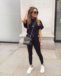 Cute All Black Outfits, Outfit Nero, Outfit Ideas Dressy, Chique Outfits, Business Casual Outfits For Women, 90s Fashion Outfits, Elegante Casual, Looks Black, All Black Outfit