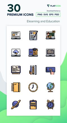 an image of icons for learning and education on the app store's webpage