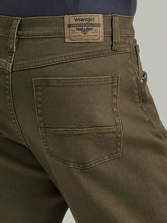 FIVE STARS FOR COMFORT Classic denim jeans made for casual comfort you can count on. The Wrangler® men's Five Star athletic fit jeans are specially made for a bit of extra room at the thighs to keep you comfortable throughout the day. The mid rise jeans have a tapered leg opening and 'W' back pocket embroidery. They're made from a flex fabric that moves alongside you and never holds you back. Mens Dress Jeans, Big Muscle Men, Western Pants, Big Muscle, Truck Flatbeds, Mens Outdoor Clothing, Pocket Embroidery, Athletic Fit Jeans, Workwear Jeans