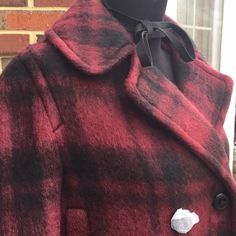 Nwt Coach Long, Plaid Peacoat Coat/Jacket Cranberry Wine Women 'S Size Small. A Nice Wool Blend Coat W/Large Black Signature Bottoms And Fabric Signature Lining; Comes W/Coach Travel/Storage Bag. Casual Coach Outerwear, Casual Coach Outerwear For Work, Coach Fitted Winter Outerwear, Winter Coach Fitted Outerwear, Casual Coach Winter Outerwear, Classic Coach Long Sleeve Outerwear, Coach Long Sleeve Fitted Outerwear, Classic Coach Outerwear For Fall, Coach Fitted Long Sleeve Outerwear