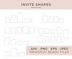 the printable pattern is shown in various shapes and sizes