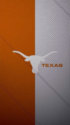 an orange and white background with the word texas on it