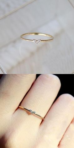 With this beautiful Chic Dainty Heart Ring, you'll add a true note of class and elegance to each or your oufits. It will give you the opportunity to highlight your character and your personality.    #jewelry #wedding #engagement #rings #gifts Dainty Gold Heart Ring For Promise, Dainty Heart Ring With Simple Design For Promise, Dainty Simple Design Heart Promise Ring, Elegant Adjustable Heart-shaped Crystal Ring, Minimalist Heart-shaped Diamond Wedding Ring, Elegant Rose Gold Heart-shaped Crystal Ring, Dainty Heart-shaped Crystal Ring As Gift, Dainty Midi Rings For Valentine's Day Promise, Elegant Promise Ring With Heart Charm