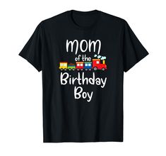 PRICES MAY VARY. Having a railroad birthday party? This design makes a special celebration for a boys birthday! Super cute and colorful choo choo train. Makes a great addition to your railroad birthday party supplies. Click our brand name link above, Railroad Birthday Shirts, for Birthday Boy family member shirts like Mom, Dad, Sister, and Brother. Lightweight, Classic fit, Double-needle sleeve and bottom hem Railroad Birthday Party, Sister And Brother, Choo Choo Train, Birthday Boy Shirts, Boys Birthday, Boy Mom, Birthday Boy, Birthday Party Supplies, Mom Dad