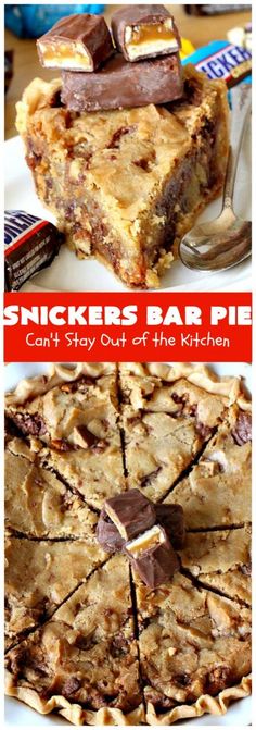 snickkers bar pie can't stay out of the kitchen