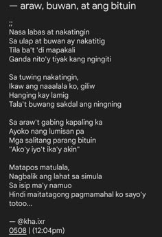 Tagalog poem, poetry, tula Tula Sa Pag-ibig, Tagalog Song Lyrics, Iv Of Spades