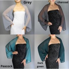 Silver Grey Chiffon Capelet Wrap Shrug Wedding Dress Luxury - Etsy Bolero Sleeves, Wedding Dress Bolero, Gold Shawl, Bridesmaid Wrap, Grey Wedding Dress, Shoulder Cape, Wedding Shrug, Bolero Wedding, Chiffon Shawl