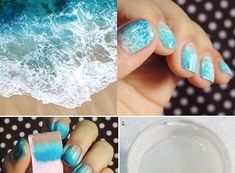 25+ Summer Nails You Can't Miss Out On Beach Nails Vacation Simple Gel, Beach Nail Art, Wave Nails, Beach Nail Designs, American Nails, Gel Polish Nail Art, Beach Wave, Nail Art Tutorials, Beach Nails