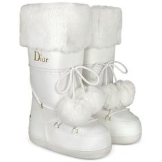 White Moon Boots, Dior Boots, Winter Princess, Dr Shoes, Fotografi Digital, White Moon, Shoe Inspo, Moon Boots, Aesthetic Shoes