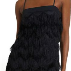 River Island Black Square Neck Sleeveless 99% Polyester, 1% Elastane Hand Wash, Line Dry Imported Item #7154732 Sleeveless Fringe Mini Dress For Cocktail, Sleeveless Fringe Mini Dress For Evening, Black Sleeveless Mini Dress With Fringe, Black Fringe Mini Dress For Cocktail, Black Square Neck Dress, Square Neck Dress, Size 8 Dress, Black Square, Square Neck