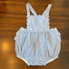 Brand New Janie And Jack Denim Romper. Adjustable Straps, 3-6 Months Jack One Piece, Denim Romper, Janie And Jack, 6 Months, Adjustable Straps, Kids Shop, Color Blue, Rompers, Brand New